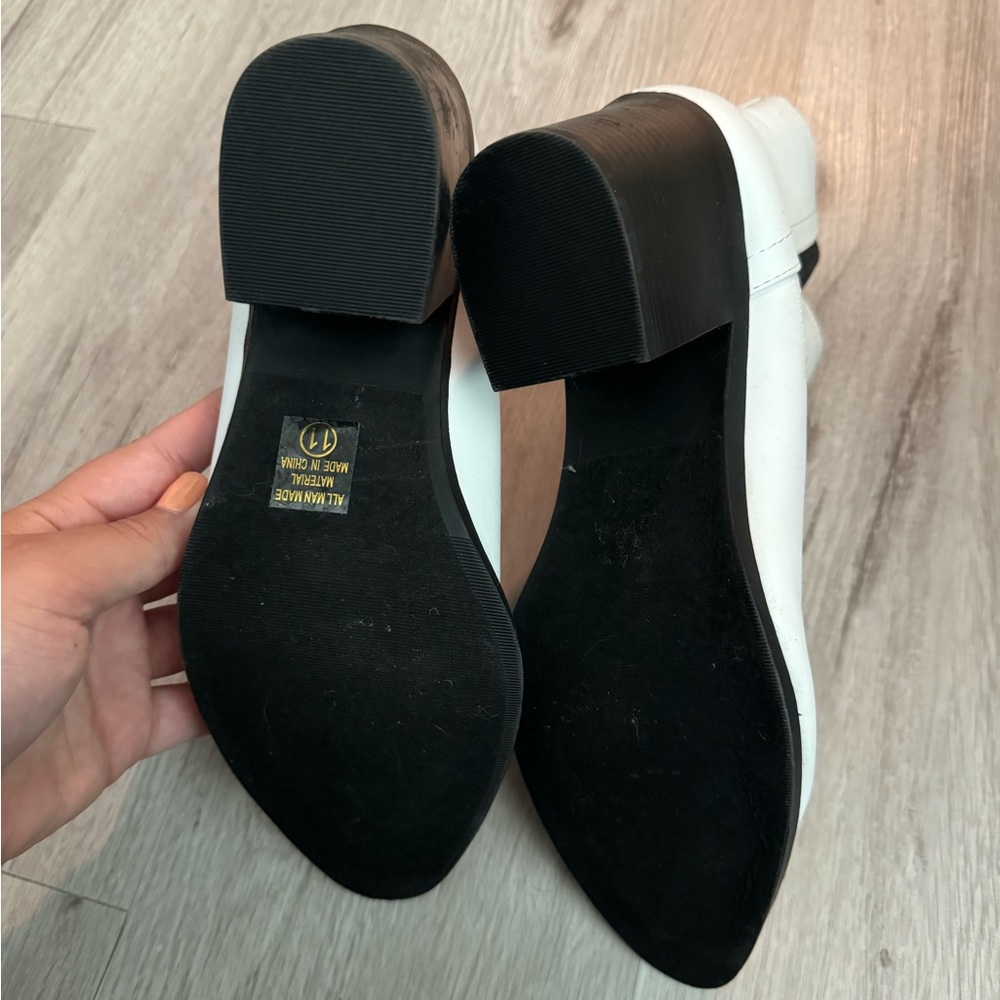 White And Black Pointed Toe Boots - image 4